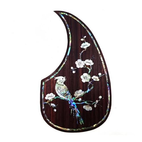 Gitarren-Golpeador Massivholz Intarsien Intarsien Abalone Blume Für D-45 Oder 40-43 Zoll Gitarre Platte(24) von WKRTGFHJ