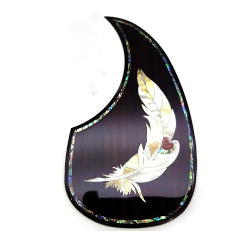 Gitarren-Golpeador Massivholz Intarsien Intarsien Abalone Blume Für D-45 Oder 40-43 Zoll Gitarre Platte(27) von WKRTGFHJ