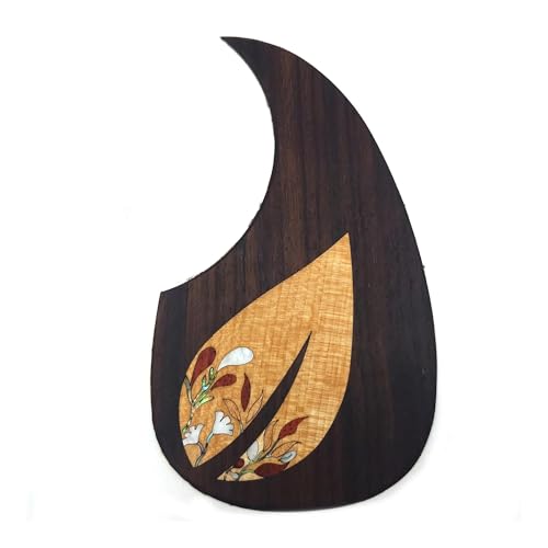 Gitarren-Golpeador Massivholz Intarsien Intarsien Abalone Blume Für D-45 Oder 40-43 Zoll Gitarre Platte(3) von WKRTGFHJ