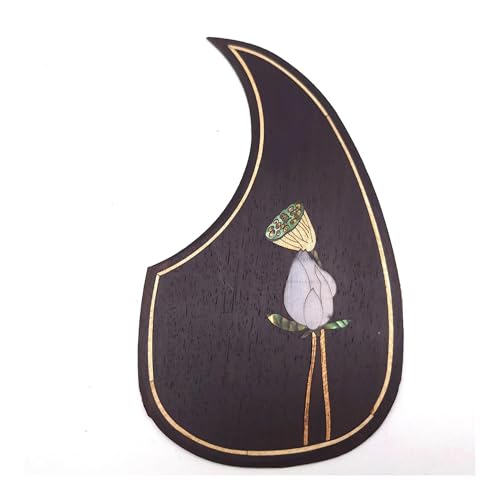 Gitarren-Golpeador Massivholz Intarsien Intarsien Abalone Blume Für D-45 Oder 40-43 Zoll Gitarre Platte(3/4) von WKRTGFHJ