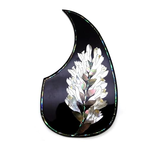 Gitarren-Golpeador Massivholz Intarsien Intarsien Abalone Blume Für D-45 Oder 40-43 Zoll Gitarre Platte(30) von WKRTGFHJ