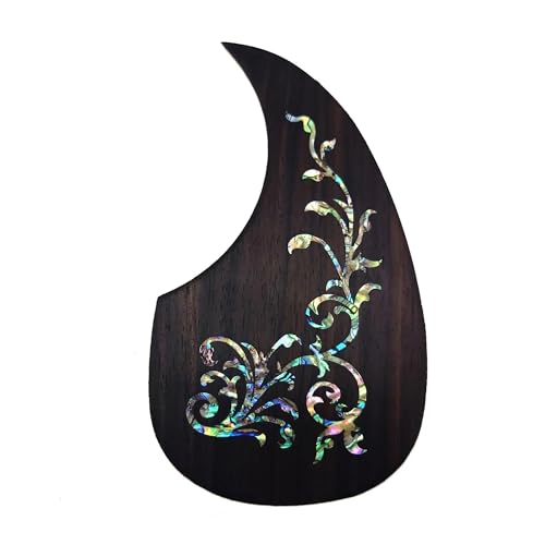 Gitarren-Golpeador Massivholz Intarsien Intarsien Abalone Blume Für D-45 Oder 40-43 Zoll Gitarre Platte(5) von WKRTGFHJ