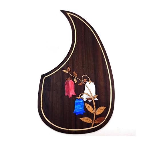 Gitarren-Golpeador Massivholz Intarsien Intarsien Abalone Blume Für D-45 Oder 40-43 Zoll Gitarre Platte(9) von WKRTGFHJ