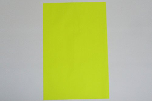 WKS Leuchtpapier NEON gelb DIN A2, 90g/qm 100 Bogen tagesleuchtfarben einseitig von WKS