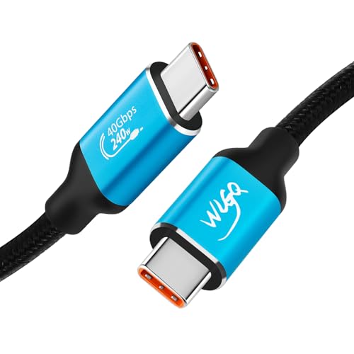 WLGQ USB 4 Kabel, 0,3 m, 40 Gbit/s Datenübertragung, 240 W Power Delivery Thunderbolt 4 Thunderbolt 3 kompatibel USB-C 3.2 Gen 2, USB C 3.2 USB C auf USBC Datenkabel von WLGQ