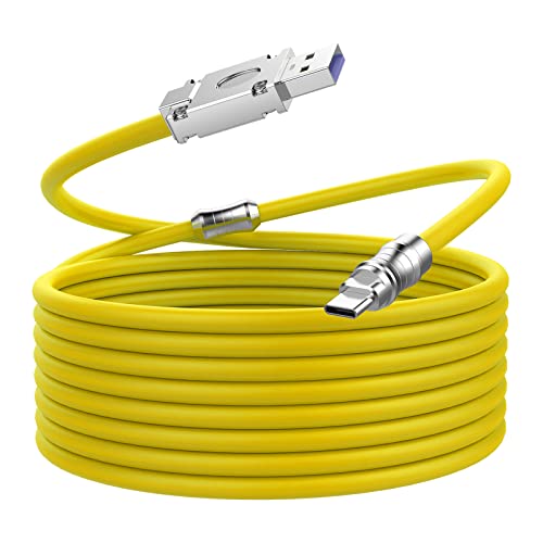 WLGQ USB C Chubby Kabel, Geek Industrial Style USB 2.0 auf Typ C Liquid Silikon Schnellladekabel USB-C Schnittstellengerät Universal (Gelb 2m) WLGQ USB C Chubby Kabel, Geek Industrial Style USB 2.0 auf Typ C Liquid Silikon Schnellladekabel USB-C Schnittstellengerät Universal (Gelb 2m) von WLGQ