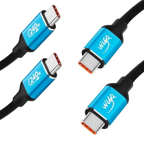 WLGQ USB-C auf USB-C-Kabel, 240W 48V5A 100w 20V5A 1M 2-Pack USB Typ C Ladegerät Schnellladekabel von WLGQ