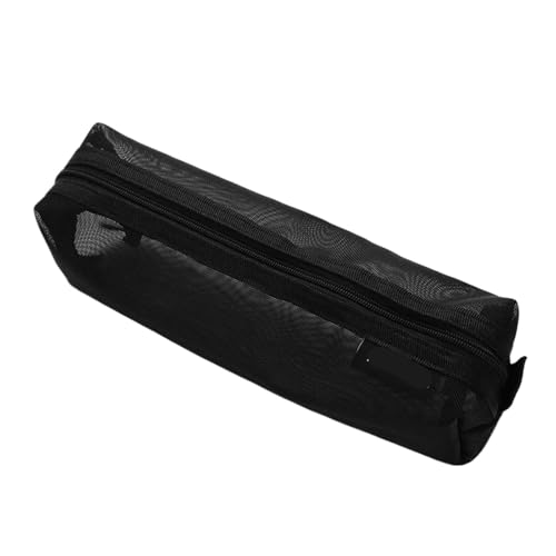 Beuteltasche 2 stücke Große Kapazität Tragbare Bleistift Tasche Transparent Bleistift Fall Einfache Lagerung Bleistift Box Büro Schule Liefert Schreibwaren Box FüR Stifte(Black) von WLIHDB