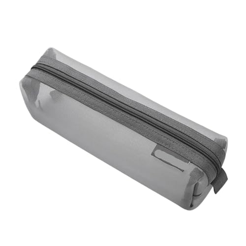 Beuteltasche 2 stücke Große Kapazität Tragbare Bleistift Tasche Transparent Bleistift Fall Einfache Lagerung Bleistift Box Büro Schule Liefert Schreibwaren Box FüR Stifte(Grey) von WLIHDB