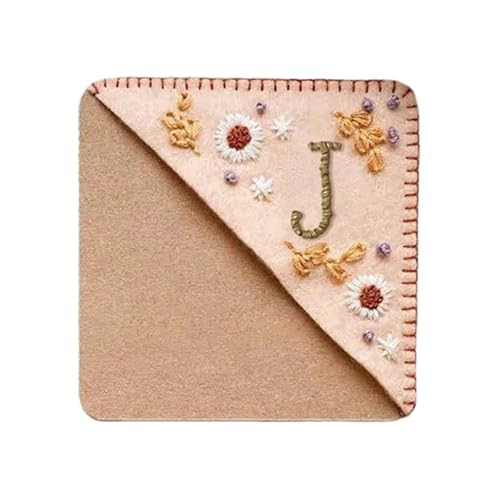 Gesticktes Lesezeichen 2 Stück bestickte Ecklesezeichen im Jahreszeiten-Stil, handgefertigtes Lesezeichen, personalisiertes dreieckiges Lesezeichen aus Filz, multifunktionales Buchzubehör(Color 4) von WLIHDB