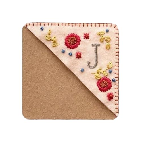 Gesticktes Lesezeichen 2 Stück bestickte Ecklesezeichen im Jahreszeiten-Stil, handgenähte Seitenmarkierung, multifunktionales Lesezeichen mit Buchstabenstickerei for Buchliebhaber(Color 2) von WLIHDB