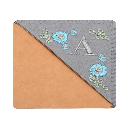 Gesticktes Lesezeichen 2 Stück personalisierte bestickte Ecklesezeichen, süße Blume, Filz, genäht, dreieckig, Lesezeichen, Seitenmarker for Buchliebhaber, Lehrer, Grau Gesticktes Lesezeichen 2 Stück personalisierte bestickte Ecklesezeichen, süße Blume, Filz, genäht, dreieckig, Lesezeichen, Seitenmarker for Buchliebhaber, Lehrer, Grau von WLIHDB