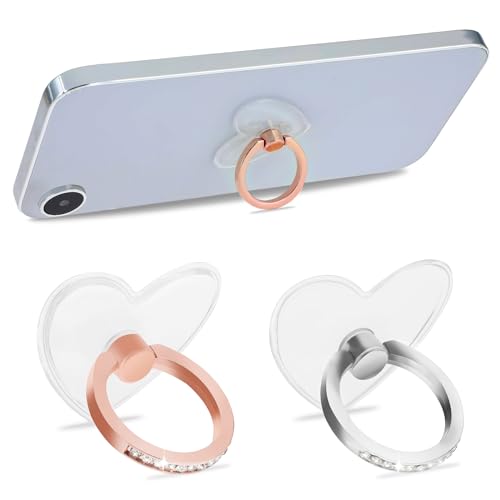 WLLHYF 2 Stück Transparenter Handy-Ringhalter, Handy Ring Halterung 360-Grad-Drehung Handy Griff für die Meisten Smartphones, Tablets WLLHYF 2 Stück Transparenter Handy-Ringhalter, Handy Ring Halterung 360-Grad-Drehung Handy Griff für die Meisten Smartphones, Tablets von WLLHYF