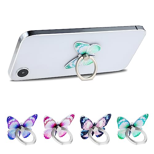 WLLHYF 4 Stück Schmetterling Handy Ring Halter 360° Rotation Metall Universal Handy Ring Halter Kompatibel mit Allen Smartphones (Modell A) WLLHYF 4 Stück Schmetterling Handy Ring Halter 360° Rotation Metall Universal Handy Ring Halter Kompatibel mit Allen Smartphones (Modell A) von WLLHYF