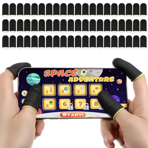 WLLHYF 60 Stück Gaming Finger Sleeves, Mobile Gaming Finger Handschuhe Touchscreen Fingerhüllen Atmungsaktiv Anti-Schweiß Fingerschutz Fingerabdeckung Daumenhülsen Fingerlinge Gaming Zubehör WLLHYF 60 Stück Gaming Finger Sleeves, Mobile Gaming Finger Handschuhe Touchscreen Fingerhüllen Atmungsaktiv Anti-Schweiß Fingerschutz Fingerabdeckung Daumenhülsen Fingerlinge Gaming Zubehör von WLLHYF