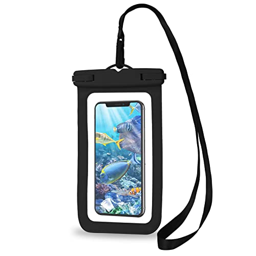 WLLHYF wasserdichte Handytasche IPX8 wasserdichte Handytasche Universelle Schwimmende Unterwasser Trockentasche Handyhülle für alle Handy Modelle Urlaub Schwimmen 178 cm (1 Packung Schwarz) von WLLHYF