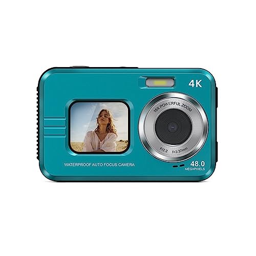WLLKIY 2 Bildschirme, wasserdichte Kamera, multifunktionale Anti-Shake-Kamera for Fahrten, Rekordfahrten (Size : Only Camera, Color : Green) von WLLKIY