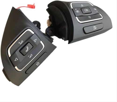 Multifunktions Lenkrad Schalter Tasten für Golf MK6 Tiguan Jetta MK6,Auto-Lenkrad Tempomatschalter Multifunktionstasten,A/left von WLLLLa