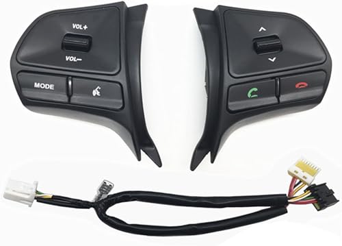 Multifunktions Lenkrad Schalter Tasten für KIA Rio K2 2011-2014,Auto-Lenkrad Tempomatschalter Multifunktionstasten von WLLLLa