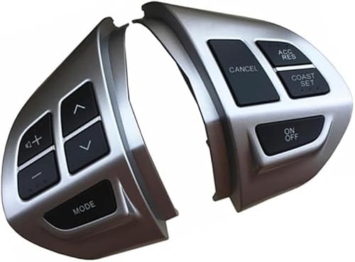 Multifunktions Lenkrad Schalter Tasten für Mitsubishi ASX Lancer Outlander 2007-2012,Auto-Lenkrad Tempomatschalter Multifunktionstasten,B/1SET-ASX-Pianoblack von WLLLLa