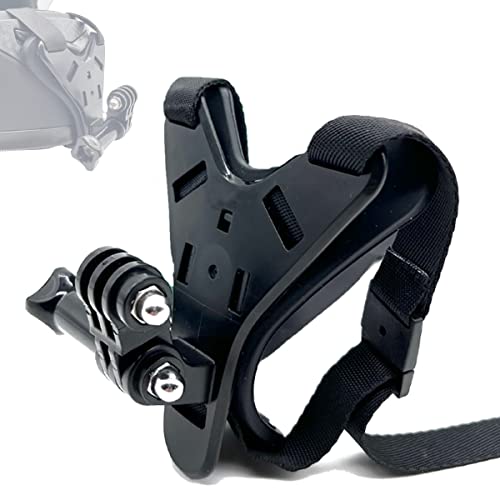 WLPREOE Motorradhelm Kinnriemen Halterung für GoPro Footage/Stable POV, Befestigung Zubehör Kit für GoPro Hero 13 12 11 10 9 8 7 6 5 (Schwarz) von WLPREOE