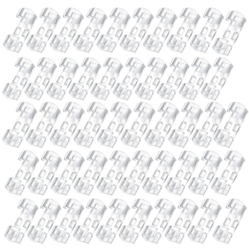 60 Stück Kabelhalter Selbstklebend,Kabelführung,Kabelklemmen Selbstklebend,Kabelbefestigung Lichterkette,Cable Clips,Kabel Halterung Kleben für Büro Zuhause Auto Schreibtisch Kabel (transparent) von WLVinson