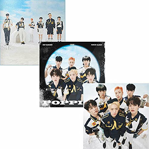 ONF POPPING Summer Popup Album [ 38'C + 12'C + -10'C ] 3 Ver FULL SET. 3p CD+72p Photo Book(each 72p)+6p Selfie Photo Card +3p Summer Photo Card(Cool Food Ver)+3p Message Letter SEALED von WM Entertainment