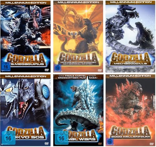 Godzilla Millennium Edition - Alle 6 Kaiju Klassiker der Millennium Ära auf 6 DVDs in einer Collection - Preisgekrönte Monster Filme aus den legendären Toho Studios in Real und Animation Godzilla Millennium Edition - Alle 6 Kaiju Klassiker der Millennium Ära auf 6 DVDs in einer Collection - Preisgekrönte Monster Filme aus den legendären Toho Studios in Real und Animation von WME Entertainment Group