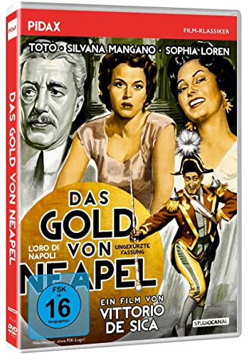 Das Gold von Neapel (OT: L'oro di Napoli) Filmisches Meisterwerk von Vittorio De Sica mit Starbesetzung wie Sophia Loren, Toto und Irene Montalto - Ungekürzte Fassung (PIDAX Film-Klassiker) von WME Film Klassiker