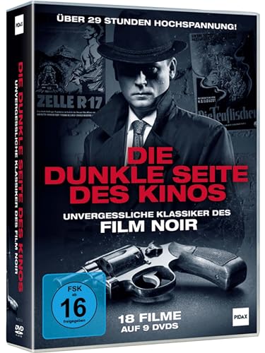 Film Noir Box - Die dunkle Seite des Kinos - 18 unvergessliche Meisterwerke der Film Noir Klassiker in einer Edition - Sammlerbox (Pidax Film-Klassiker) [9 DVDs] von WME Film Klassiker (Pidax Film)