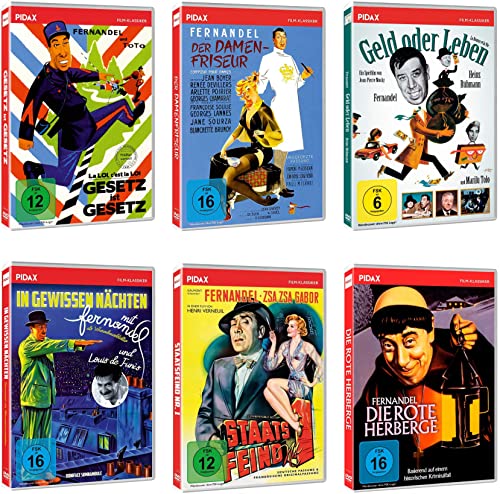 Der große Komiker Fernandel - Klassiker Sammlung mit 6 turbulenten Komödien - Filmwerke mit dem erfolgreichen französischen Star (Bekannt als Don Camillo) von WME Film Klassiker