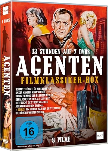 Agenten Filmklassiker Box - 8 fesselnde Agentenfilme mit absoluter Starbesetzung (Pidax Film-Klassiker) [7 DVDs] [Collector's Edition] von WME Film Klassiker