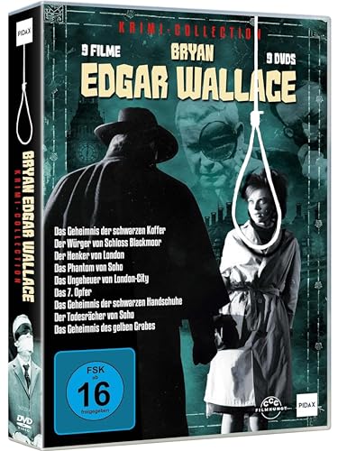 Bryan Edgar Wallace Box - Krimi Collection mit 9 spannenden Meisterwerken (zzgl. Bonus: Edgar Wallace Gigantenbox - 9 Filme) [12 DVDs] von WME Film Klassiker