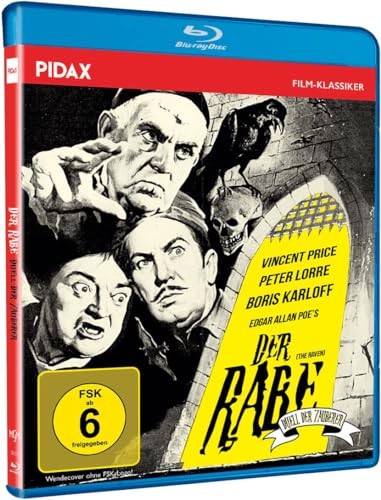 Der Rabe - Duell der Zauberer (The Raven) Kult Horror Komödie nach Edgar Allan Poe - Starbesetzt mit Vincent Price, Peter Lorre und Boris Karloff (Pidax Film-Klassiker) [Blu-ray] von Horror Classic Movies