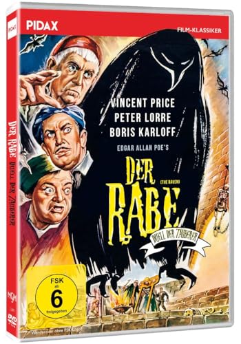 Der Rabe - Duell der Zauberer (The Raven) Kult Horror Komödie nach Edgar Allan Poe - Starbesetzt mit Vincent Price, Peter Lorre und Boris Karloff (Pidax Film-Klassiker) [DVD] von Horror Classic Movies