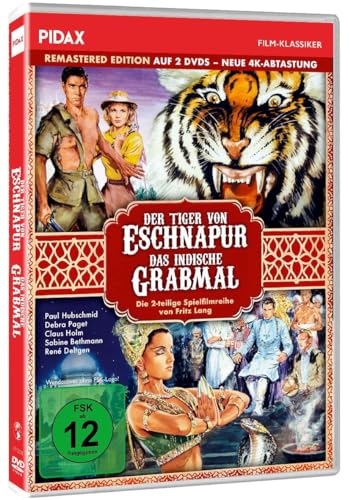 Der Tiger von Eschnapur + Das indische Grabmal - Remastered Edition (neue 4K Ultra-HD Abtastung) / Die komplette 2-teilige Abenteuerfilmreihe (Pidax Film-Klassiker) [2 DVDs] von WME Film-Klassiker