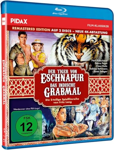 Der Tiger von Eschnapur + Das indische Grabmal - Remastered Edition (neue 4K Ultra-HD Abtastung) / Die komplette 2-teilige Abenteuerfilmreihe (Pidax Film-Klassiker) [Blu-ray] von WME Film Klassiker