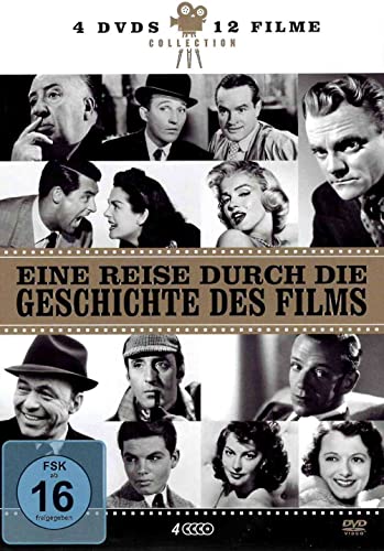 Eine Reise durch die Geschichte des Films - Ausflug in das goldene Zeitalter des Films mit 12 unvergesslichen Klassiker, darunter 'A Star is Born', 'Oliver Twist' und 'Blood on the Sun' [4 DVDs] von WME Film Klassiker