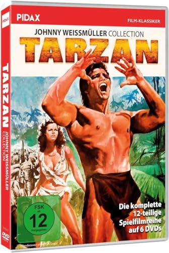 Tarzan Box - Johnny Weissmüller Collection / Alle 12 Tarzan-Abenteuer Filme mit Johnny Weissmüller in einer Sammlung (Pidax Film-Klassiker) [6 DVDs] von WME Film Klassiker