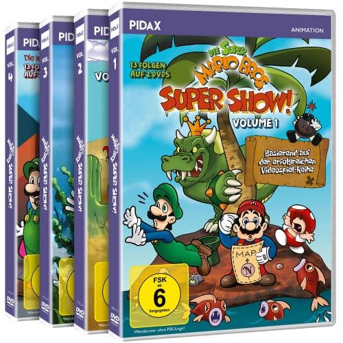 Die Super Mario Bros. Super Show! Die komplette Videospiel Serie - 52-teilige Serie - Abenteuer mit Mario, Luigi, Peach und Bowser [8 DVDs] von Animation Movies