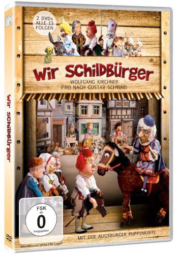 Augsburger Puppenkiste: Wir Schildbürger / Die komplette 13-teilige Kultserie / Klassische Unterhaltung mit liebevoll gestalteten Puppen Theater für Kinder und Familien [2 DVDs] von WME Home Entertainment