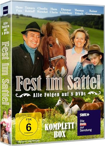 Fest im Sattel: Der Mooshof - Die Komplettbox mit 48 Episoden der deutschen Serie - Erlebe die familiäre Pferdeserie aus den 80er Jahren [2 DVDs] von WME Home Entertainment