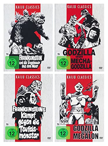 Godzilla Kaiju Classics Edition (4 Filme der Showa-Reihe) Frankenstein und die Ungeheuer, Frankensteins Kampf gegen die Teufelsmonster, Godzilla gegen Megalon, Gojira vs Mechagodzilla von WME Home Entertainment