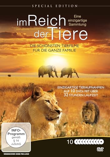 Im Reich der Tiere - 32 Stunden fesselnde und atemberaubende Tierdokumentationen mit einzigartigen Aufnahmen - Dokumentationen für Naturliebhaber und Tierfreunde [Special Edition] [10 DVDs] von WME Home Entertainment