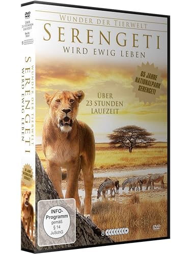 Serengeti wird ewig leben - 23 Stunden fesselnde und atemberaubende Tierdokumentationen mit einzigartigen Aufnahmen [8 DVDs] [Collector's Edition] von WME Home Entertainment