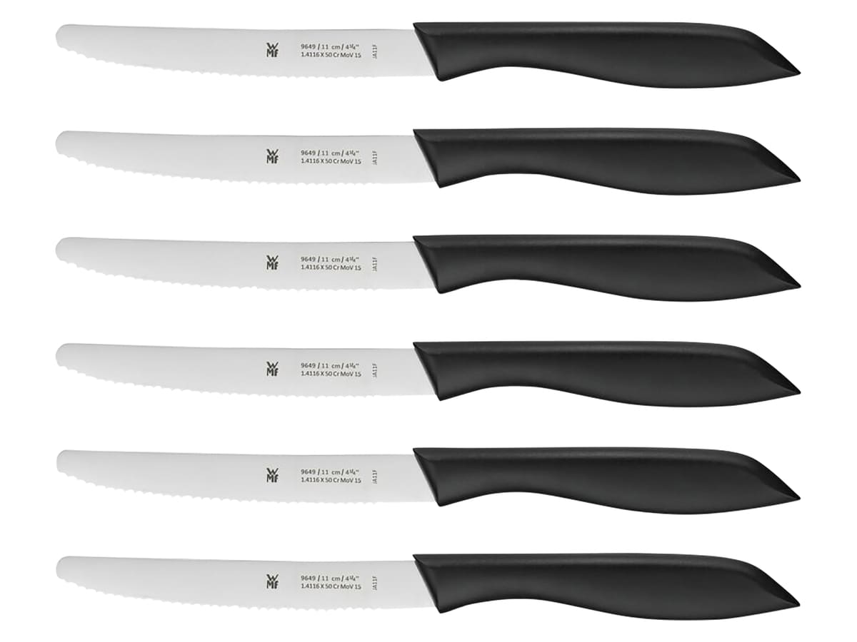 WMF Frühstücksmesser 6-teilig, Classic Line, Wellenschliff, schwarz WMF Frühstücksmesser 6-teilig, Classic Line, Wellenschliff, schwarz von WMF