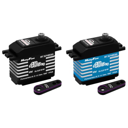 WMFASBAG 40 kg RC Digitale Servos Metal Gear Servos for 1/12 1/10 1/8 RC -Auto Crawler (schwarz) von WMFASBAG