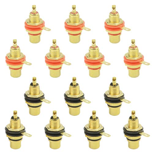 WMYCONCONG 14 Stück RCA-Buchsenbuchse für Verstärker-Audioklemmenstecker zur EinbaumontageRca-Buchse WMYCONCONG 14 Stück RCA-Buchsenbuchse für Verstärker-Audioklemmenstecker zur EinbaumontageRca-Buchse von WMYCONGCONG
