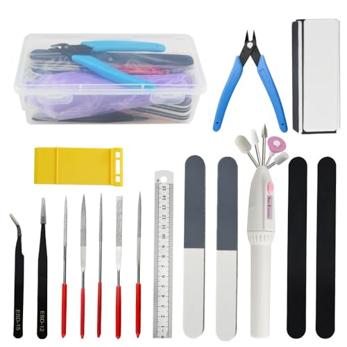 WMYCONGCONG 17 Stück Gundam Model Tools Kit Hobby Building Tools Craft Set für grundlegende Modellbau Reparaturen und Fixierung von WMYCONGCONG