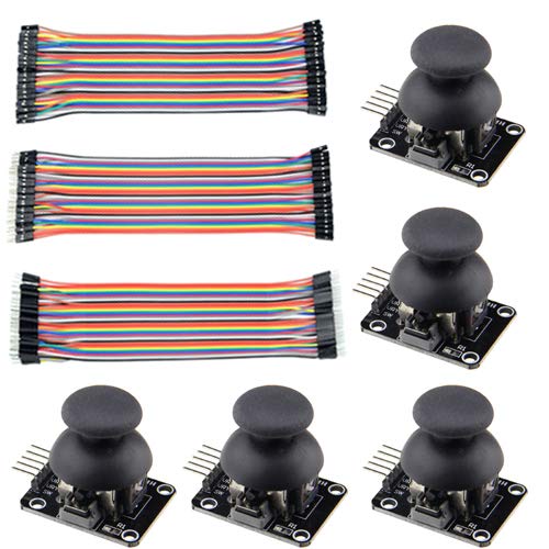 WMYCONGCONG 5 PCS Joystick Breakout Module Game Controller compatibel mit Arduino PS2 + 120 PCS Mehrfarbige Breadboard Jumper Wires Ribbon Cables Kit von WMYCONGCONG